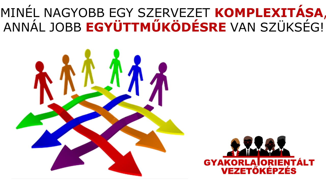MINÉL NAGYOBB EGY SZERVEZET KOMPLEXITÁSA, ANNÁL JOBB EGYÜTTMŰKÖDÉSRE VAN SZÜKSÉG