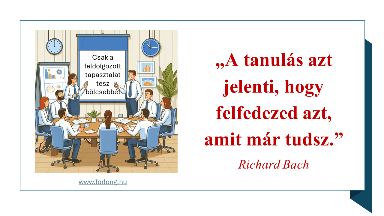A tanulás azt jelenti hogy felfedezed azt amit már tudsz - vezetőképzés - művezetőképzés